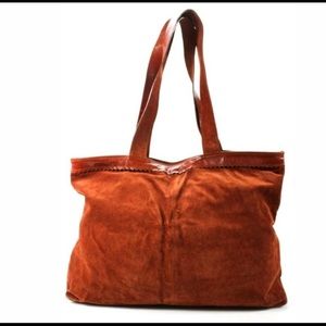 MONDI genuine leather and suede extra large tote.